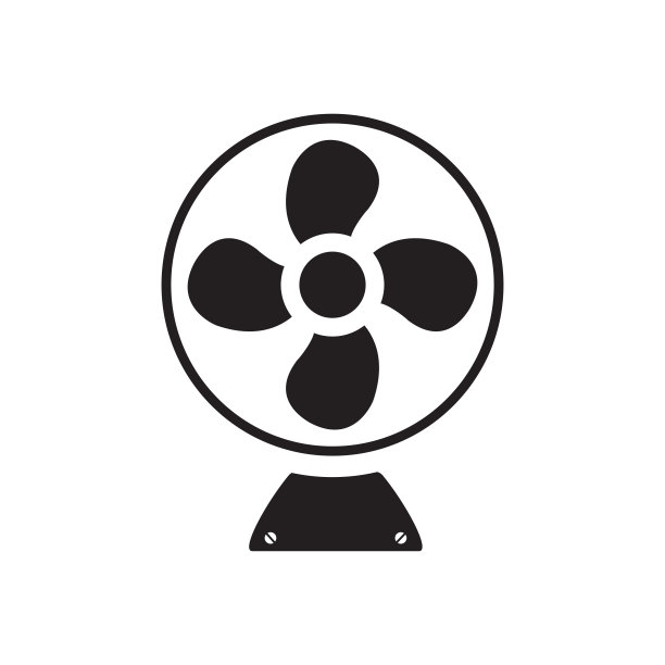 流行的风扇图标矢量插图图片下载