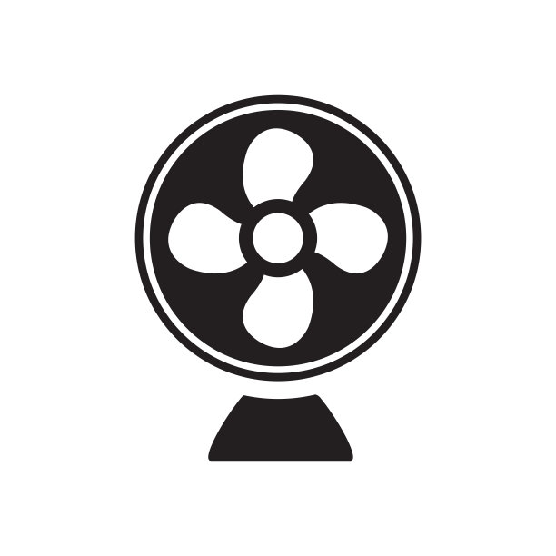 流行的风扇图标矢量插图图片下载