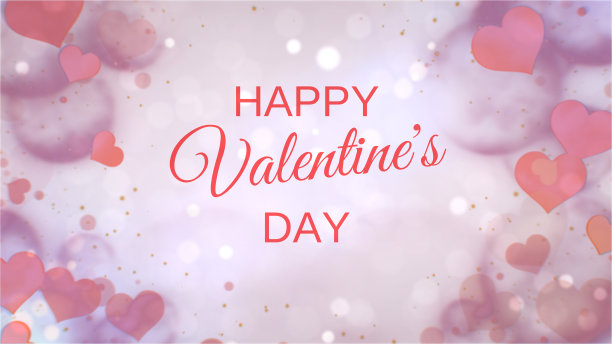 情人节快乐以抽象的背景问候。图片下载