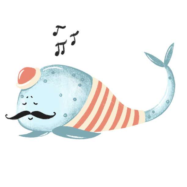 可爱的海洋动物在白色孤立的背景图片下载