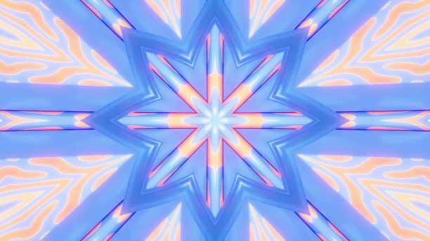 美丽的抽象万花筒技术背景的各种几何形状图片下载