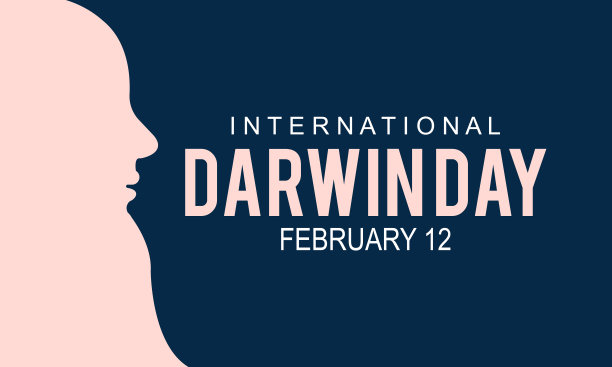达尔文的一天。节日庆祝矢量背景横幅，卡片，海报，背景。图片下载
