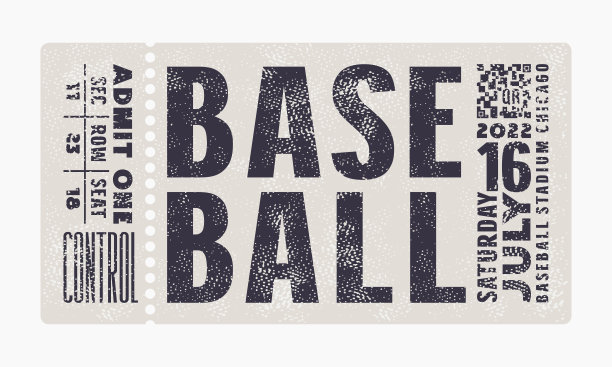 棒球票模板图片下载