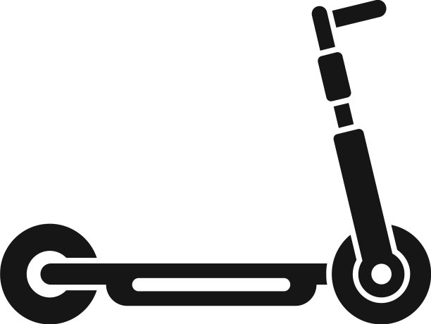 电动自行车图标简单的踏板车图片下载