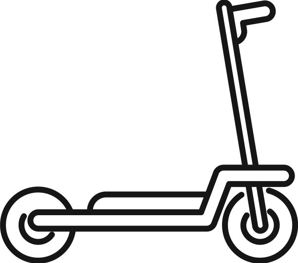 移动电动滑板车图标轮廓图片下载