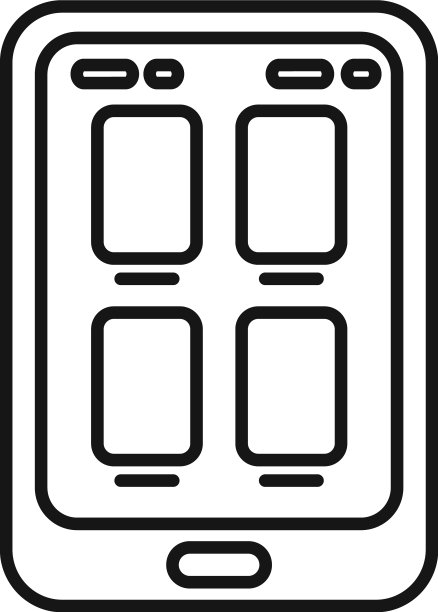 平板电脑教科书图标轮廓数字电子书图片下载
