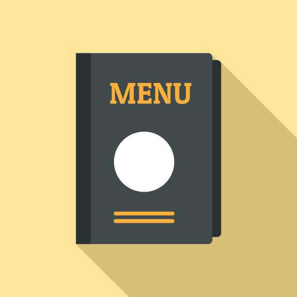 菜单书图标平坦的咖啡馆晚餐图片下载