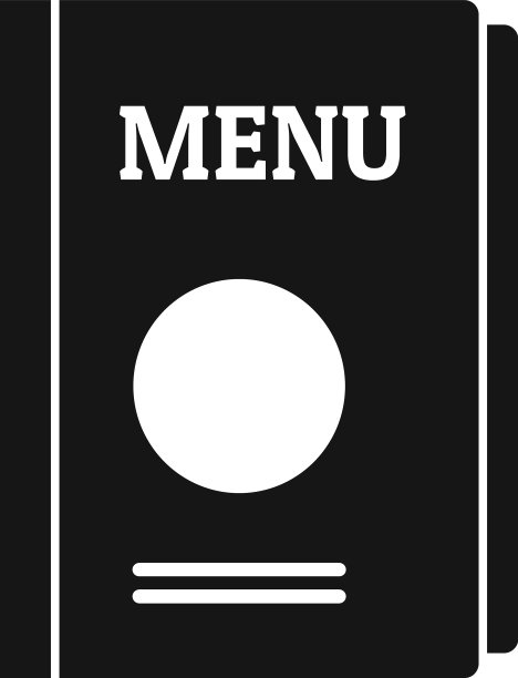 菜单书图标简单的咖啡馆晚餐图片下载