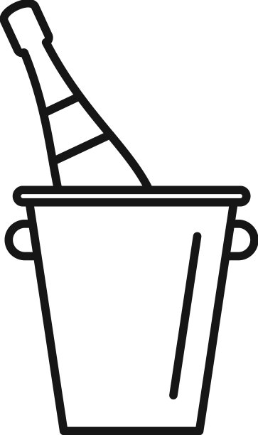 冰镇香槟酒瓶图标图片下载