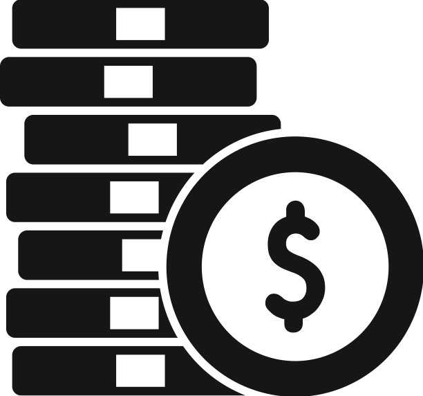 硬币堆叠图标简约金融支付图片下载
