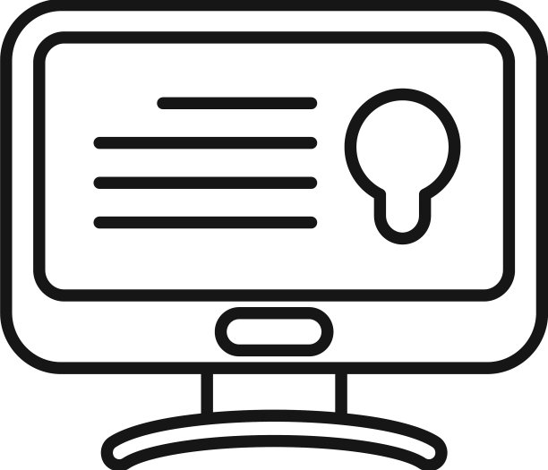 社交媒体监控图标轮廓图片下载