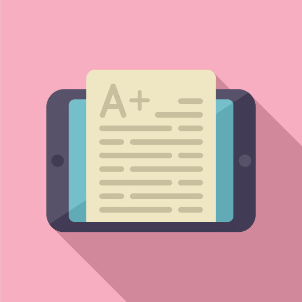 在线测试图标平面网络课程图片下载