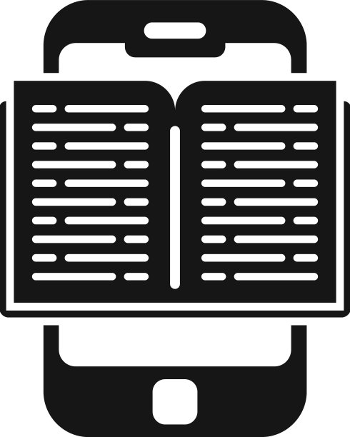 智能手机看书图标简单在线图片下载