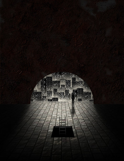 城市隧道。现代艺术图片下载