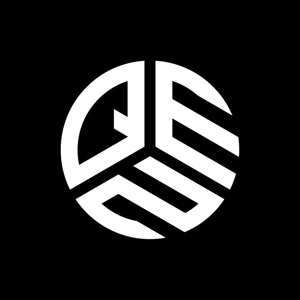 QEN字母Logo设计，黑色背景图片下载