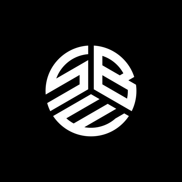 黑色背景上的SBE字母标志设计图片下载