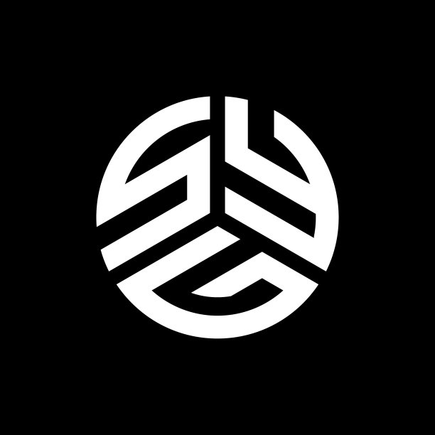 黑色背景上的SYG字母标志设计图片下载