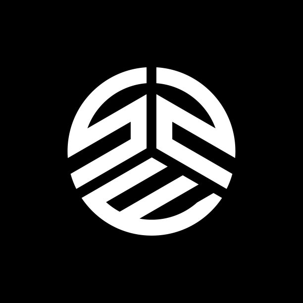 黑色背景上的SZE字母标志设计图片下载