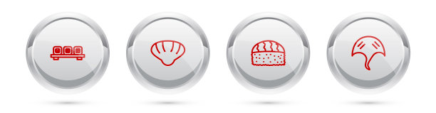 将寿司线放在切扇贝上图片下载