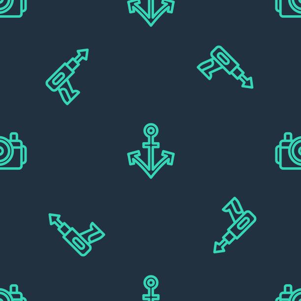 设置线、锚、鱼叉和相机图片下载