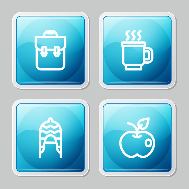 集行学校背包茶杯冬帽图片下载