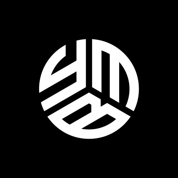 黑色背景YMB字母logo设计图片下载