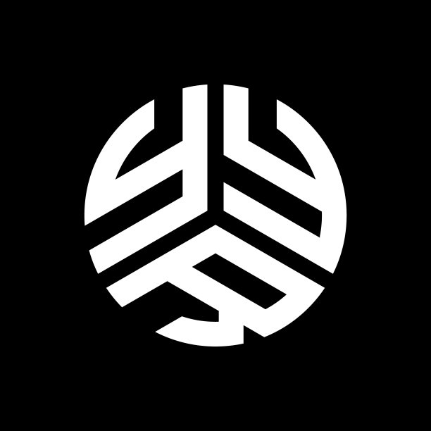 黑色背景上的YYR字母标志设计图片下载