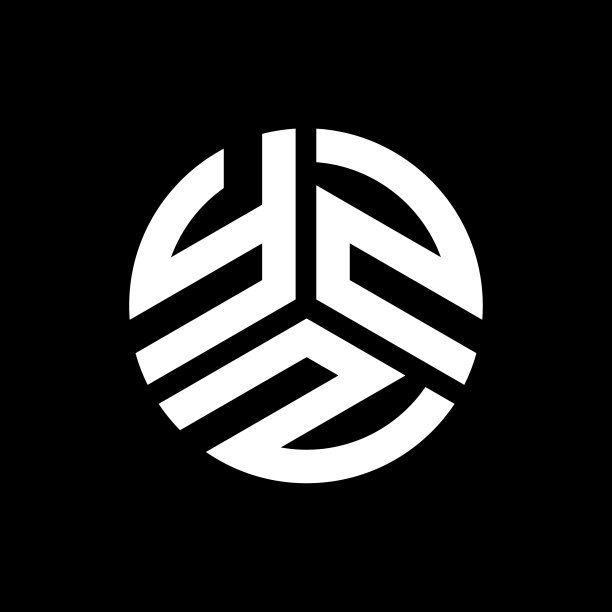 黑色背景上的YZZ字母标志设计图片下载