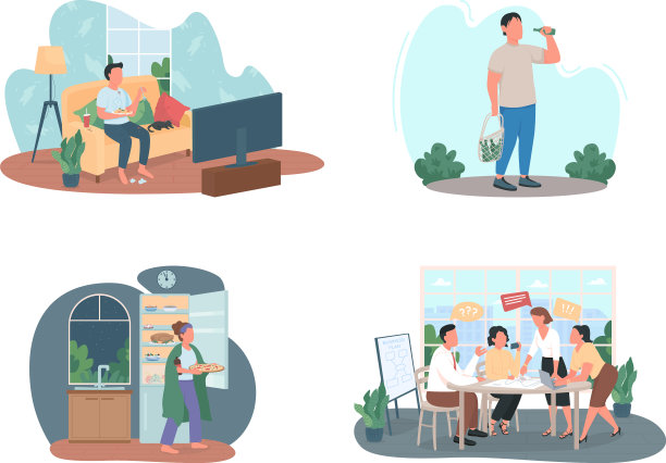 坏习惯2d网页横幅海报设置图片下载