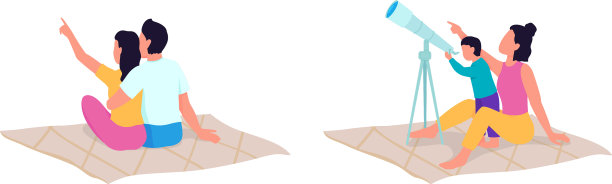 用望远镜探索平淡的色彩图片下载