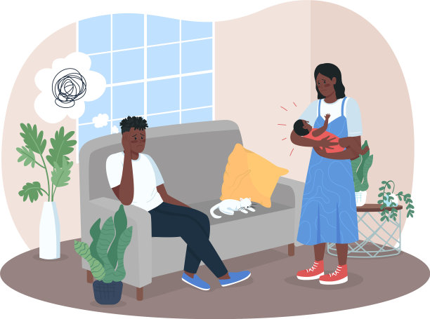 产后抑郁症2d网页横幅海报图片下载