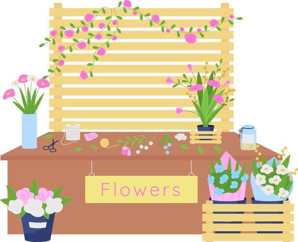 花商工作坊2d网页横幅海报图片下载