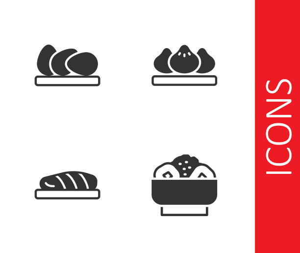 将炒面放在盘子里，鸡肉，鸡蛋，鱼排图片下载