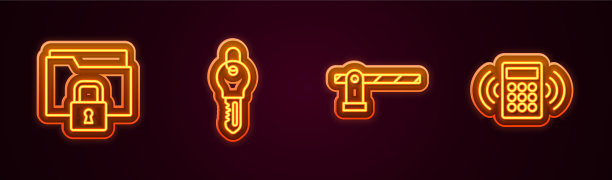 设置线夹和锁钥匙停车栏图片下载