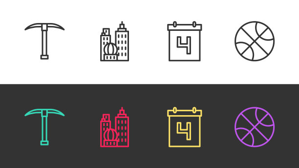 设置线镐城市景观日历用图片下载