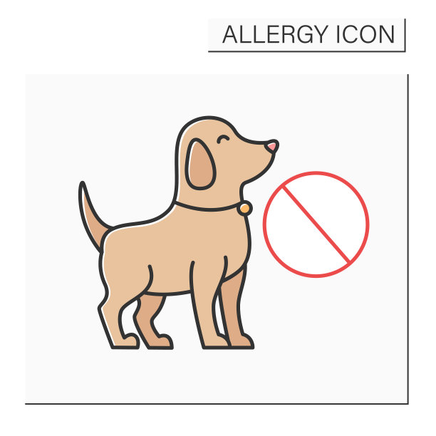 对狗的颜色图标过敏图片下载