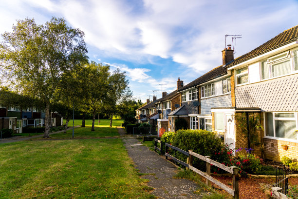 英国的一排连栋房屋图片下载