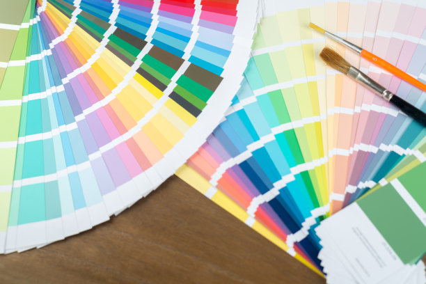 颜色样本，刷子和油漆的创意设计图片下载