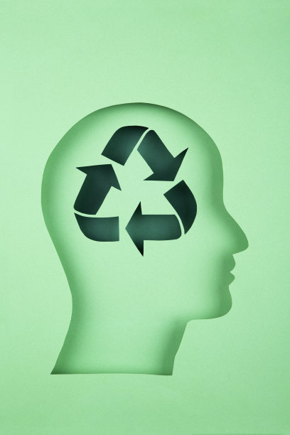 人头和回收标志图片下载