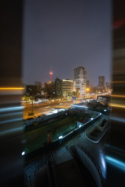 夜晚的成都城市天际线图片下载