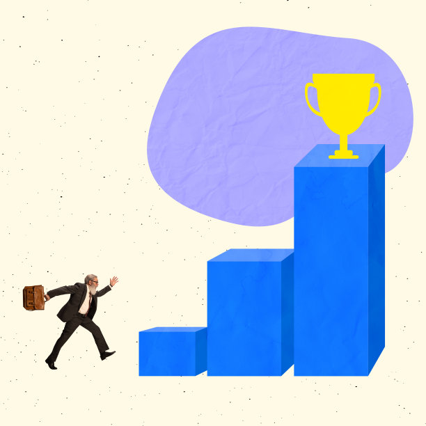 创意设计。Contemporay艺术拼贴。9、老骥伏志坚，实业家奔向成功图片下载