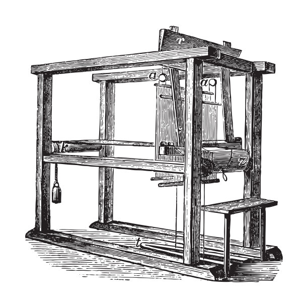 老式织布机-老式插图图片下载