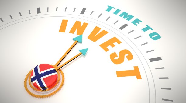 是时候在钟面上加上文字了。挪威国旗。3D渲染图片下载