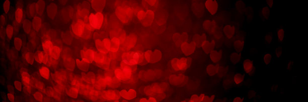 红心散景背景页眉图片下载