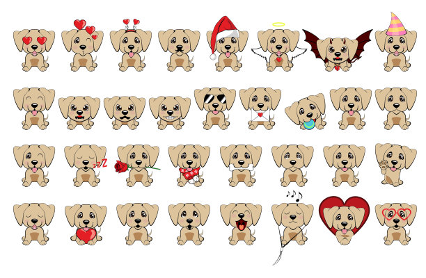 阿拉伯灰狗。一大堆不同的小狗。图片下载