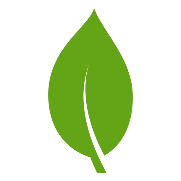 生态地球绿色颜色叶矢量标志平面图标。图片下载