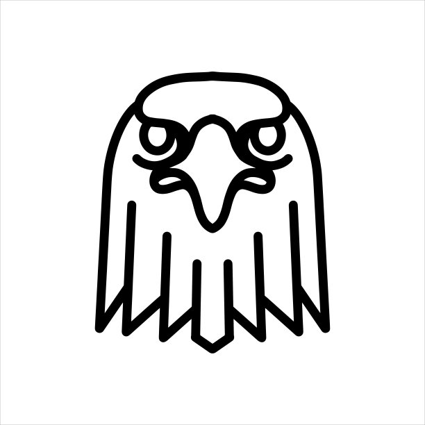 鹰矢量线图标图片下载