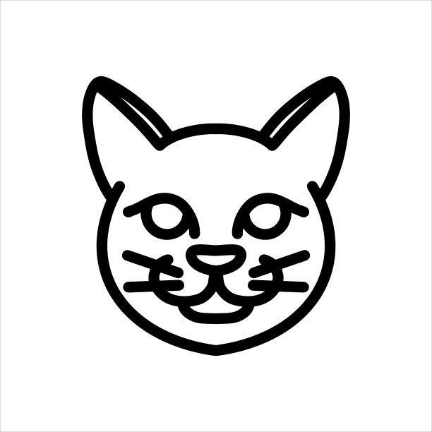 猫矢量线图标图片下载
