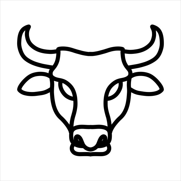 牛矢量线图标图片下载