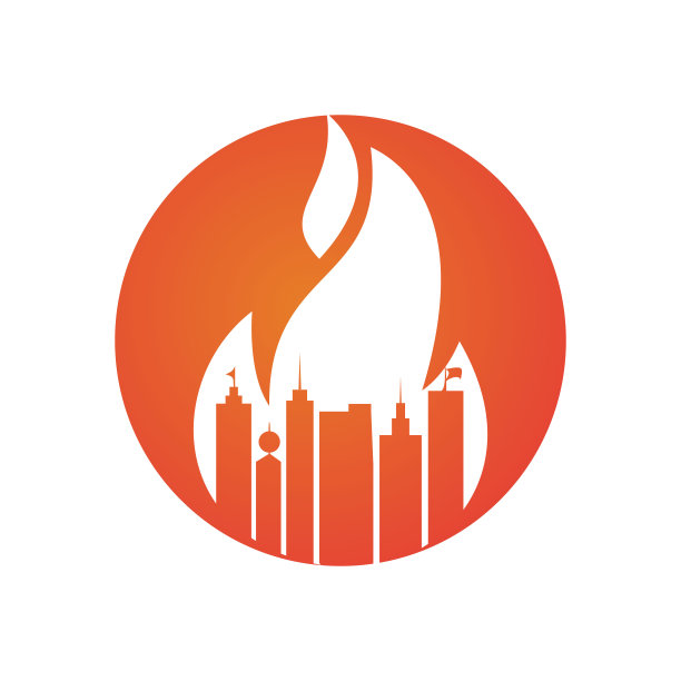 火城矢量标志设计模板。图片下载